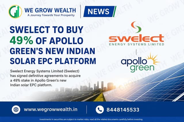 swelect-energy-systems-to-acquire-49-stake-in-apollo-green-s-solar-arm